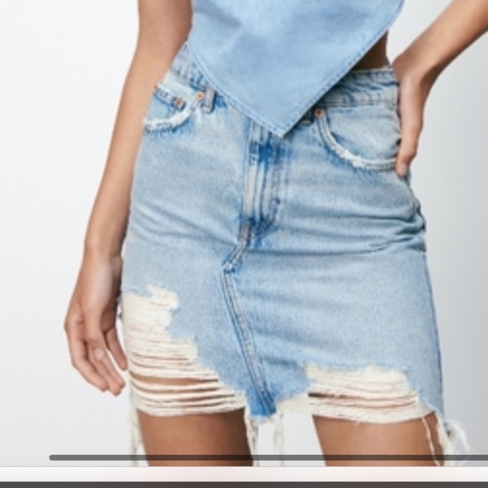 Zara Distressed Skirt
